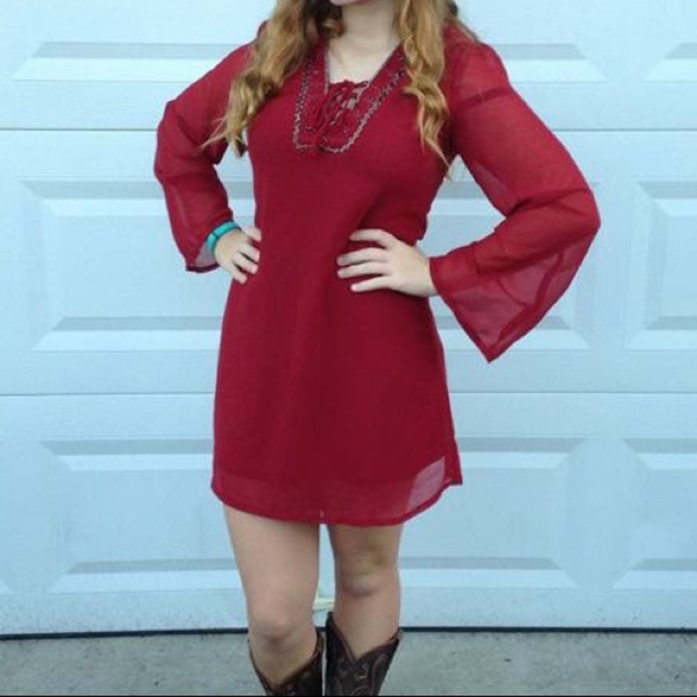 Red Orange dress